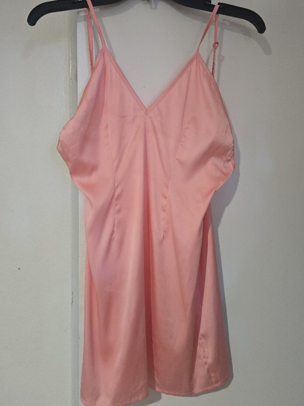 For Love & Lemons Blush Pink Satin Slip Mini Dress Coquette Y2K Size S